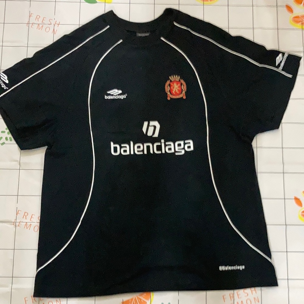 Balenciaga Manchester United No.10 Jersey T-Shirt Short Sleeve Size 0